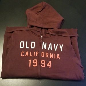 Old Navy Zippered Hoodie Large